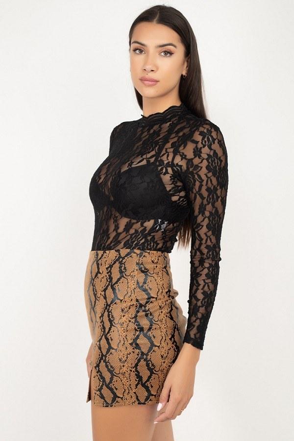 Sheer Floral Lace Bodysuit - Absolute Fashion 2020