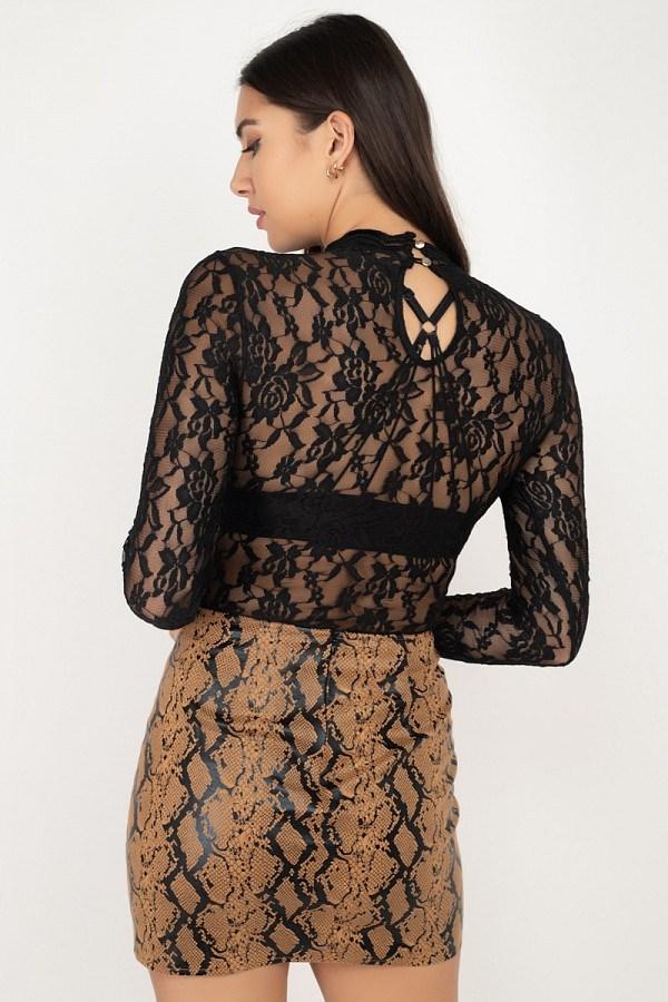 Sheer Floral Lace Bodysuit - Absolute Fashion 2020