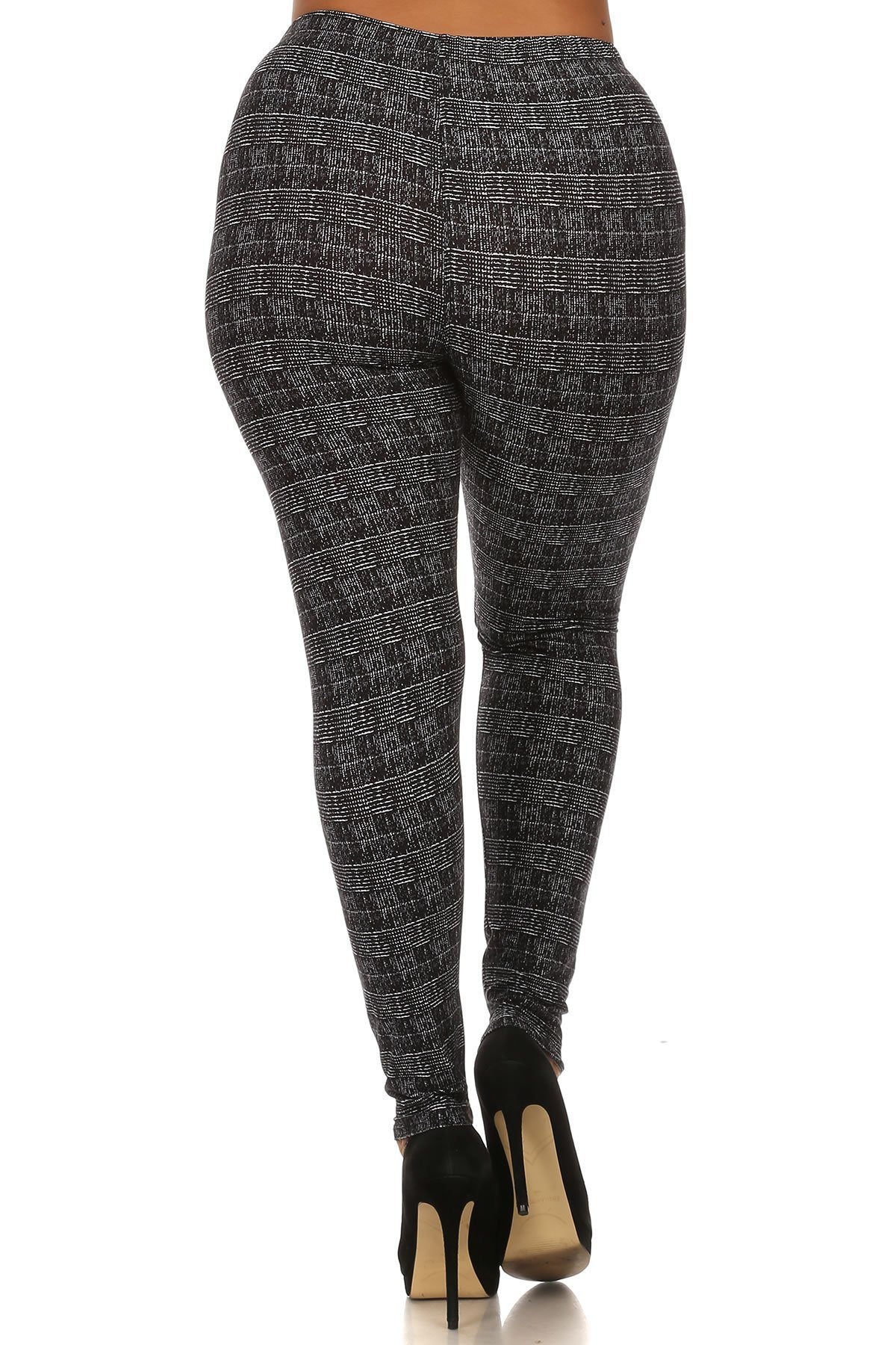 Knit, Pattern Print, Full Length Leggings With Elastic Waist - Absolute Fashion 2020