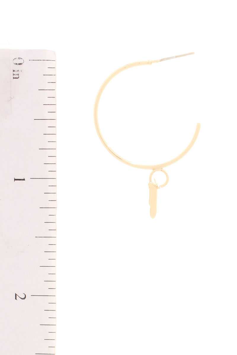 Butterfly Metal Dangle Hoop Earring - Absolute Fashion 2020