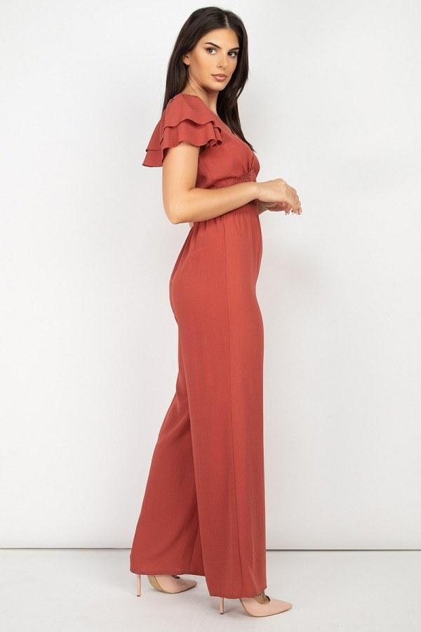 V-neck Lace Jumpsuit - Absolute Fashion 2020