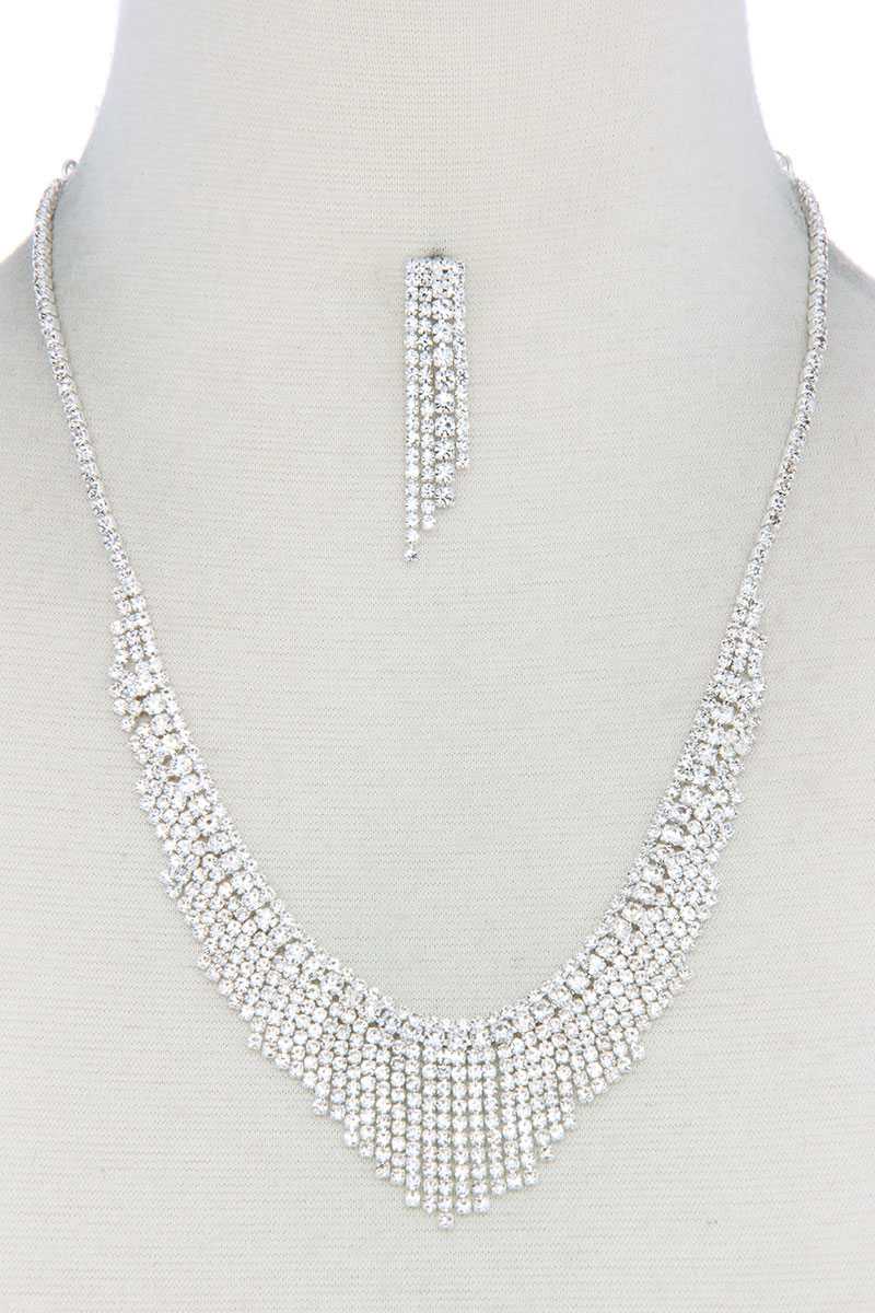 Dangle Rhinestone Necklace - Absolute Fashion 2020