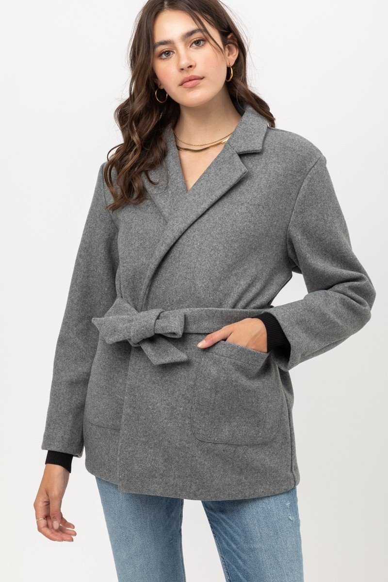 Fleece Belted Coat - Absolute Fashion 2020