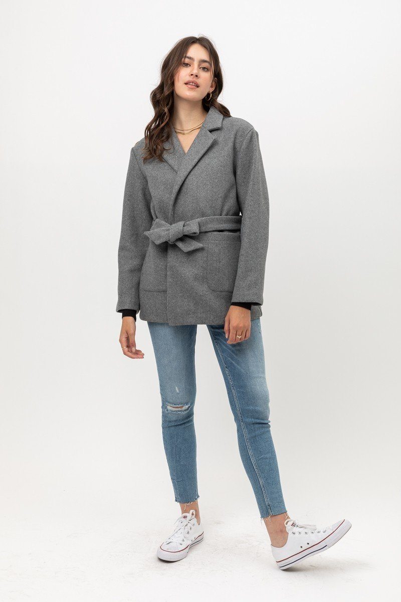 Fleece Belted Coat - Absolute Fashion 2020