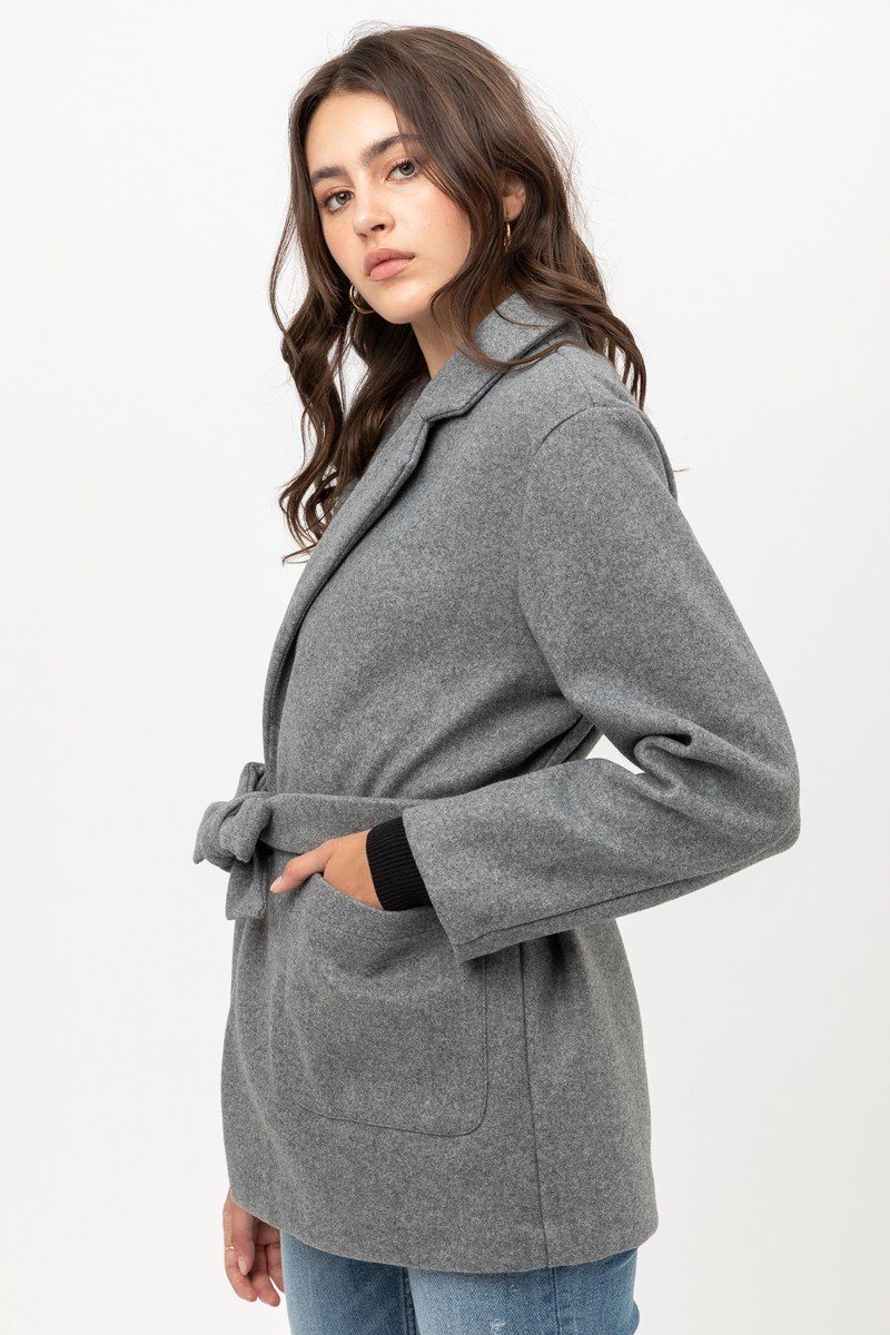 Fleece Belted Coat - Absolute Fashion 2020