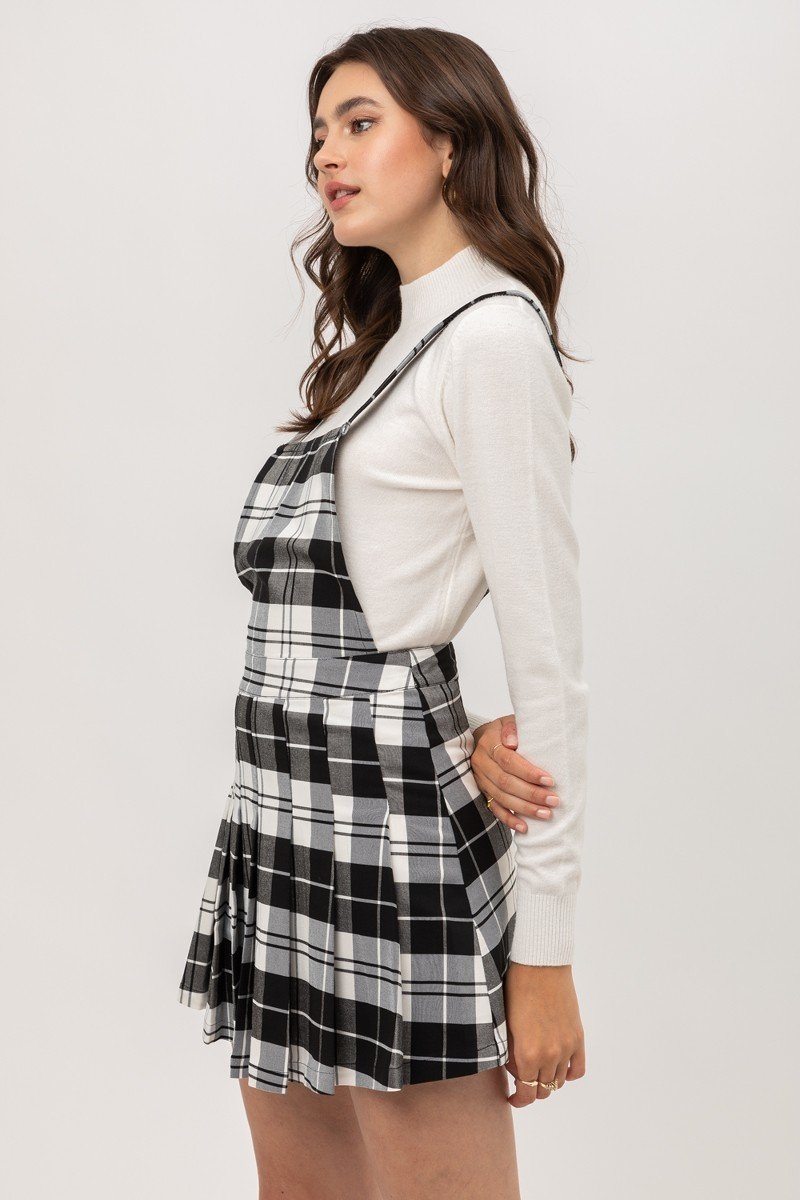 Woven Stretch Plaid Pleated Skirtall - Absolute Fashion 2020