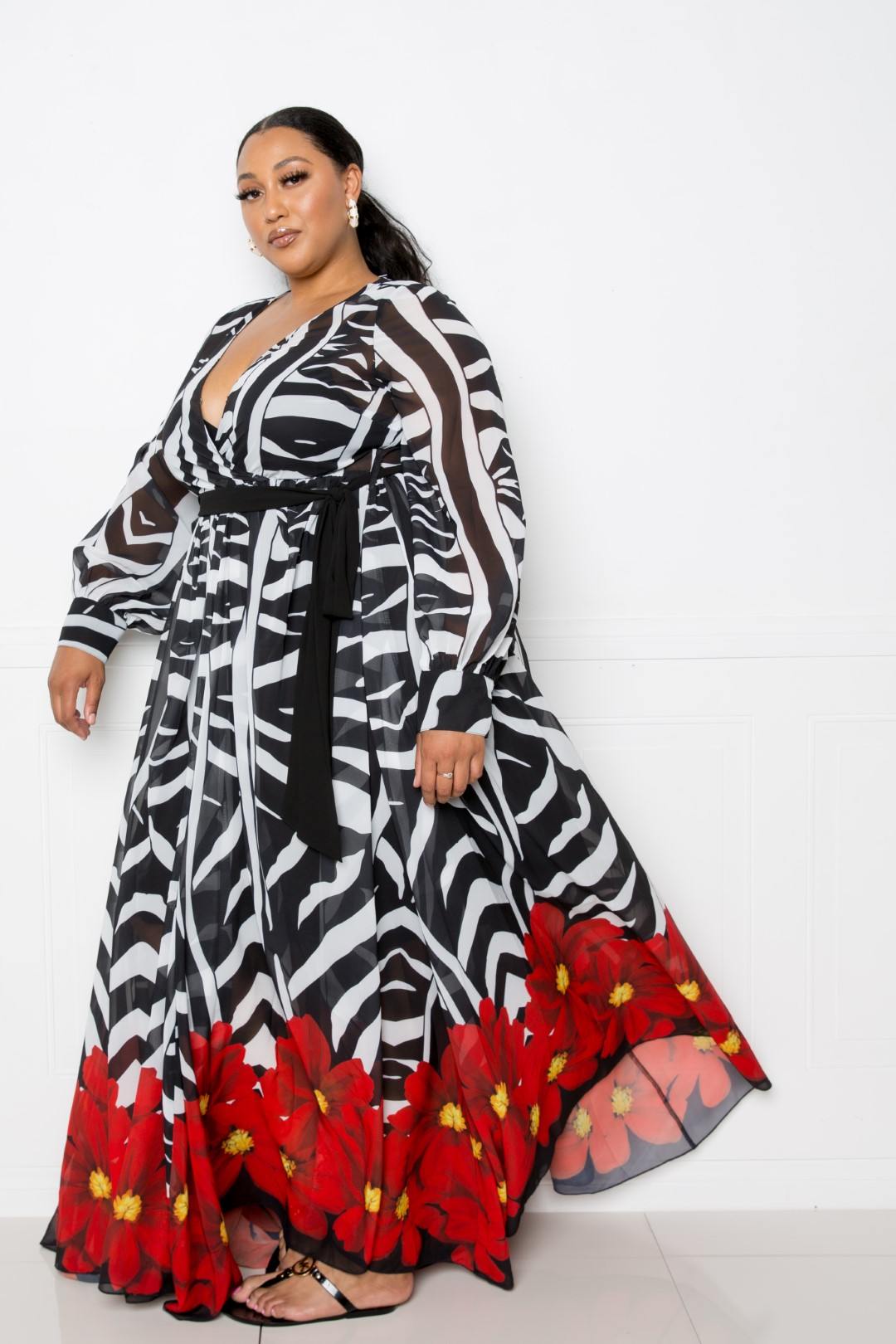 Zebra Printed Maxi Dress - Absolute Fashion 2020