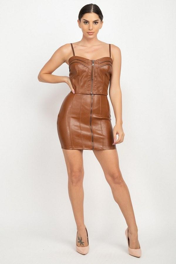 Front Zip Tulip Mini Skirt - Absolute Fashion 2020