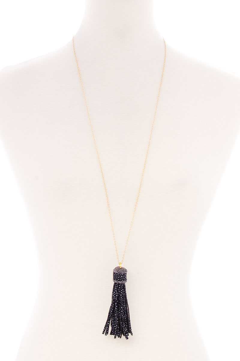 Seed Bead Tassle Long Necklace - Absolute Fashion 2020