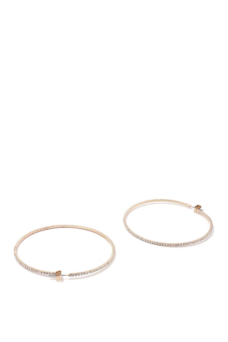 Rhinestone Hoop Earring - Absolute Fashion 2020