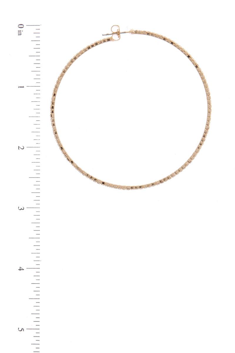 Rhinestone Hoop Earring - Absolute Fashion 2020