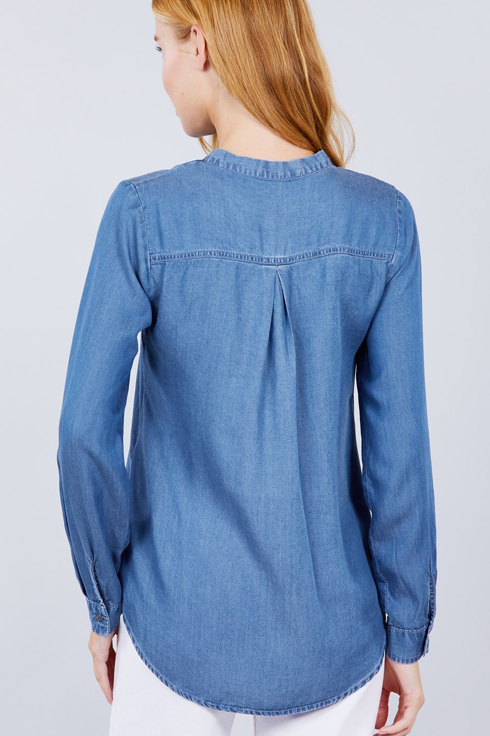 V-neck Tie Tencel Shirt - Absolute Fashion 2020