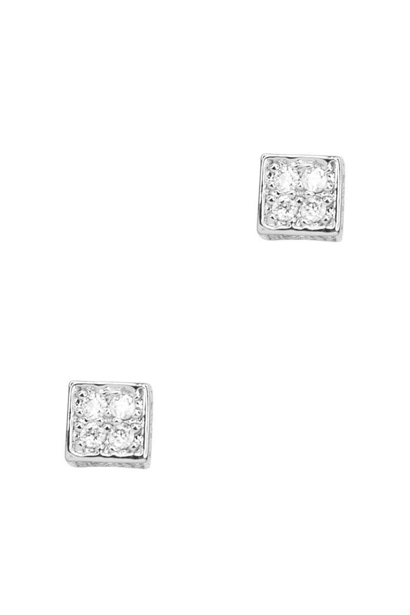Secret Box Square Stone Stud Earring - Absolute Fashion 2020