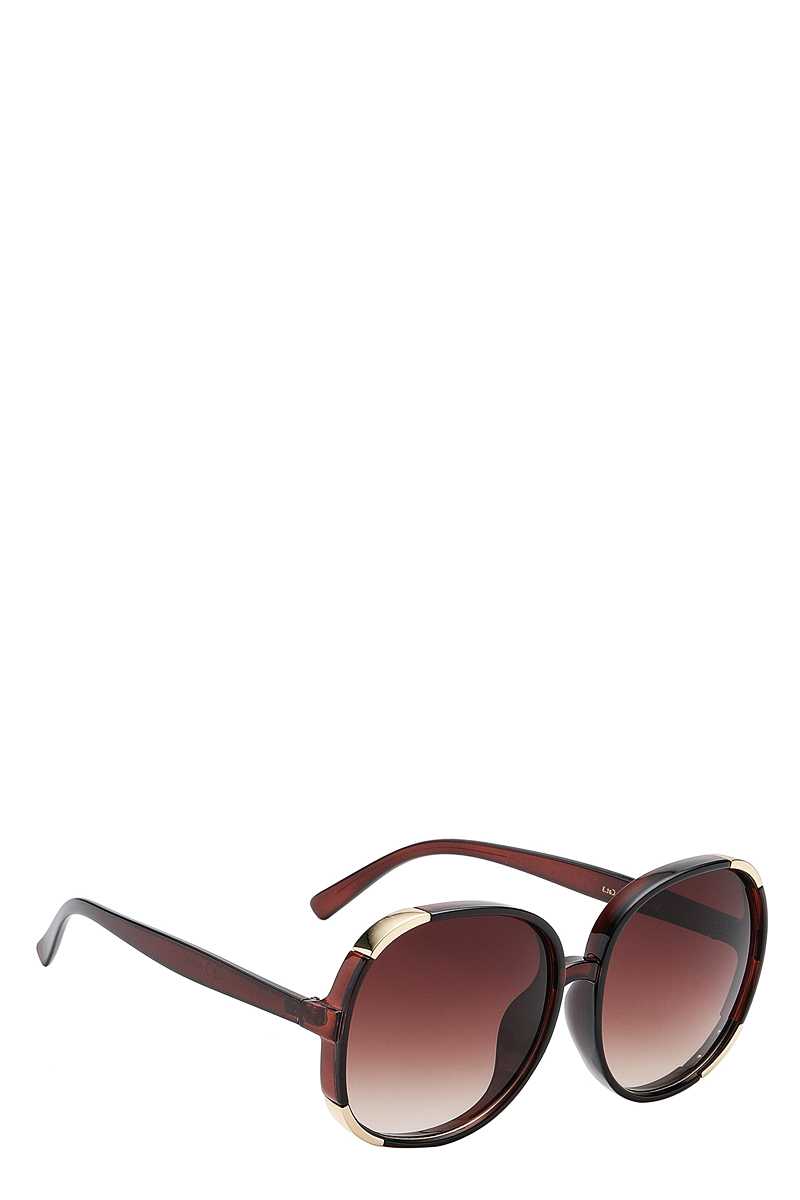 Entrancing Round Barrel Designer Polymer Frame Womens Sunglasses - Absolute Fashion 2020
