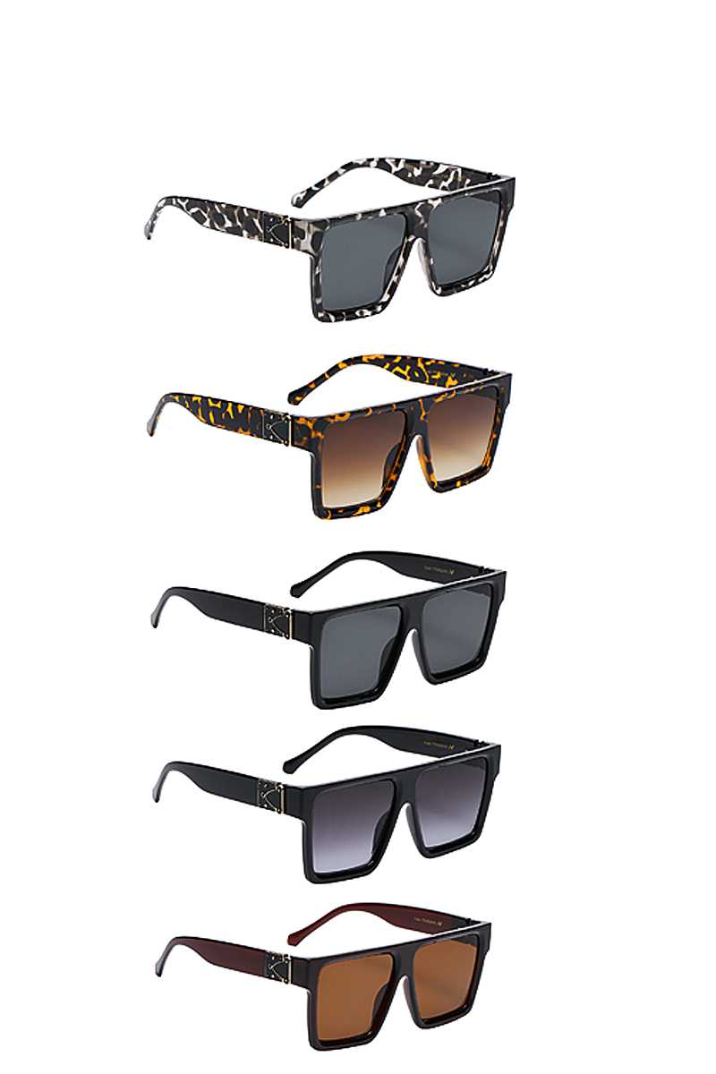 Contemporary Designer Tall Square Polymer Frame Womens Shades Sunglasses - Absolute Fashion 2020