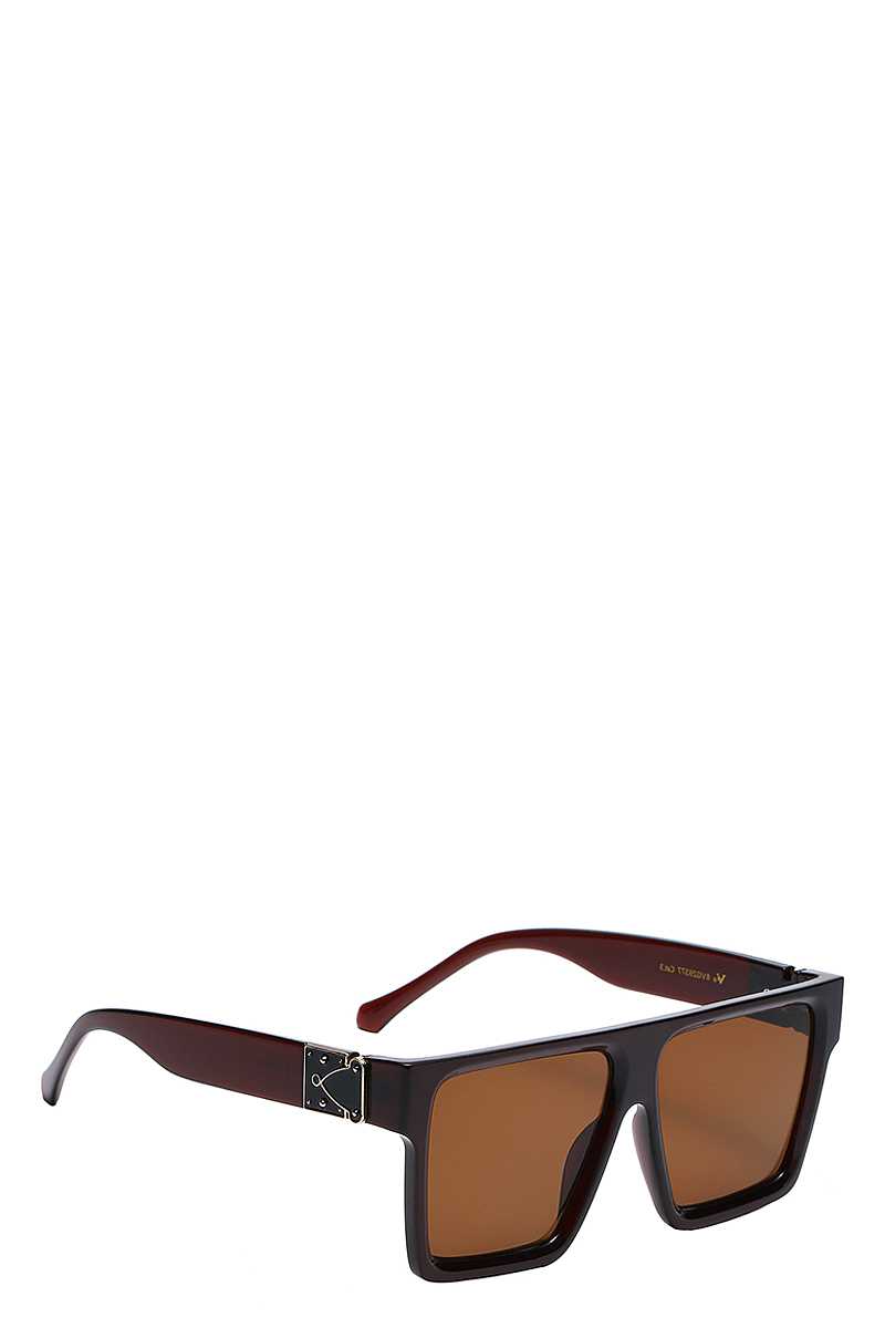 Contemporary Designer Tall Square Polymer Frame Womens Shades Sunglasses - Absolute Fashion 2020
