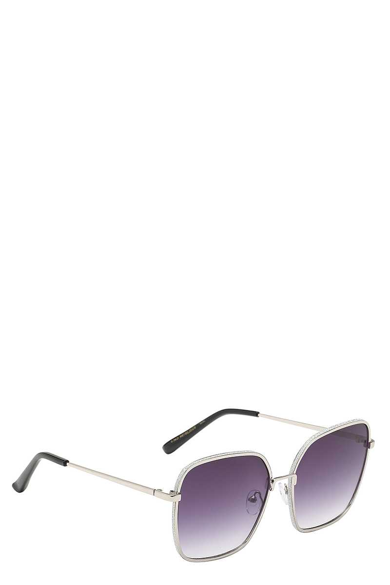 Giselle Captivating Square Metallic Wire Frame Dazzled Barrel Ladies Shades Sunglasses - Absolute Fashion 2020
