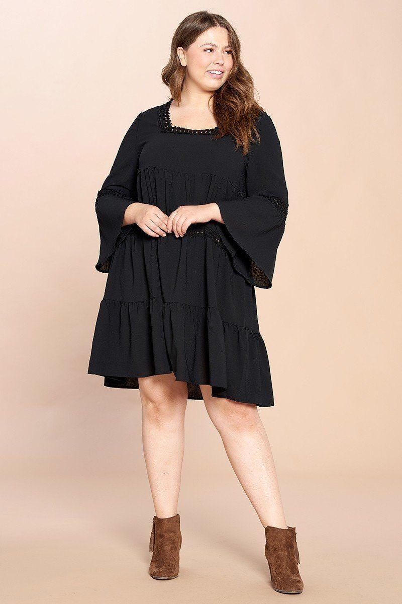Solid Loose-fit Woven Babydoll Dress - Absolute Fashion 2020