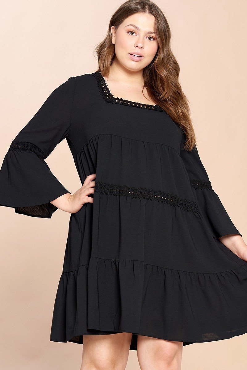 Solid Loose-fit Woven Babydoll Dress - Absolute Fashion 2020