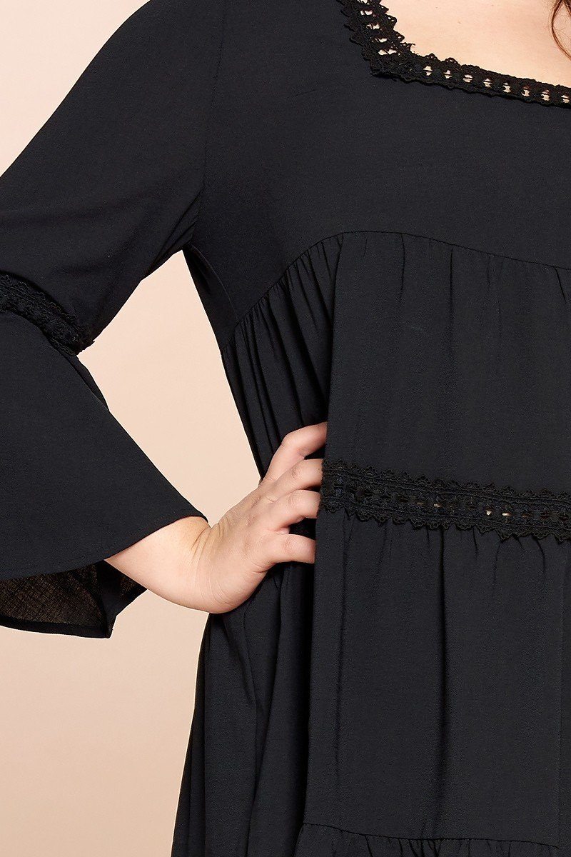 Solid Loose-fit Woven Babydoll Dress - Absolute Fashion 2020