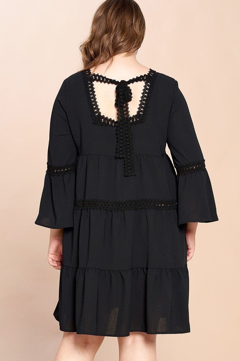 Solid Loose-fit Woven Babydoll Dress - Absolute Fashion 2020