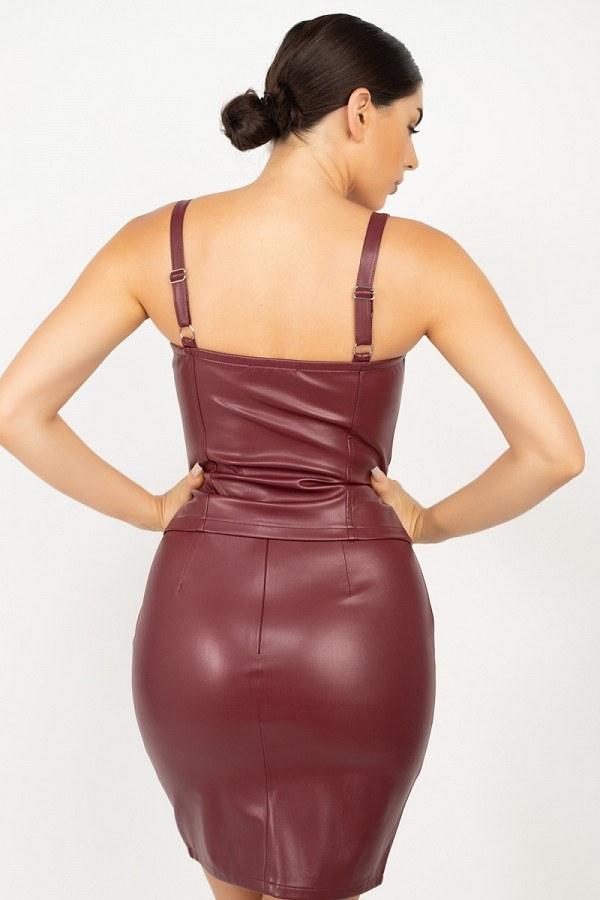 Top & Mini Skirt Waist Tie Set - Absolute Fashion 2020