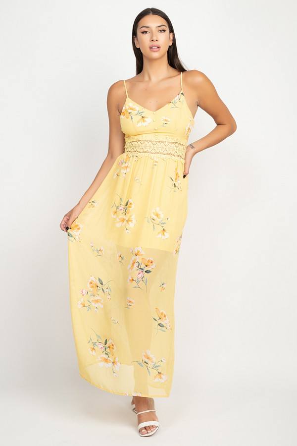 Floral Lace Maxi Dress - Absolute Fashion 2020