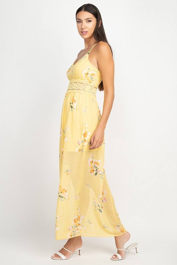 Floral Lace Maxi Dress - Absolute Fashion 2020