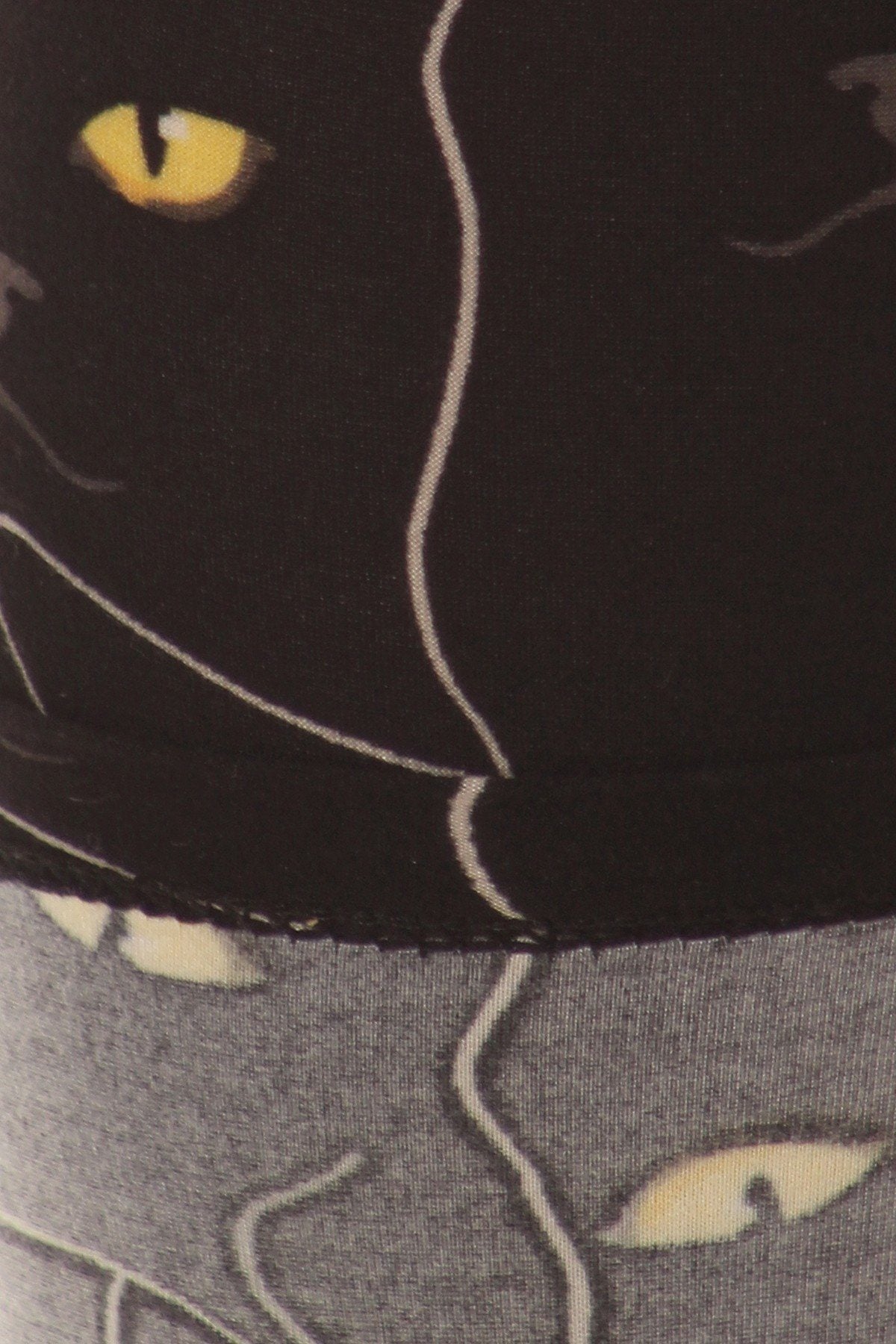 Yoga Style Banded Lined Black Cat Print, Full Length Leggings In A Slim Fitting - Absolute Fashion 2020