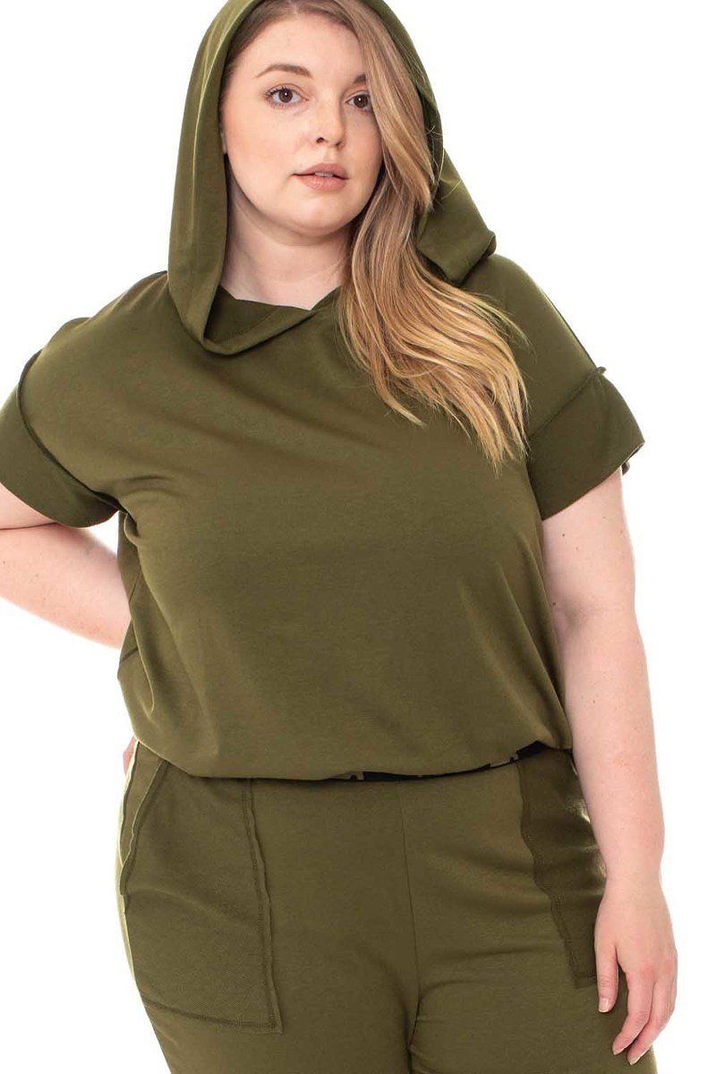 Camouflauge Detailed Jogger Plus Size Set - Absolute Fashion 2020