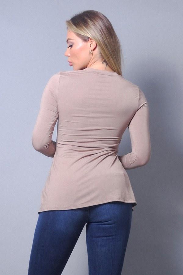 Sleek & Chic Fall Long Sleeve Slitted Top - Absolute Fashion 2020