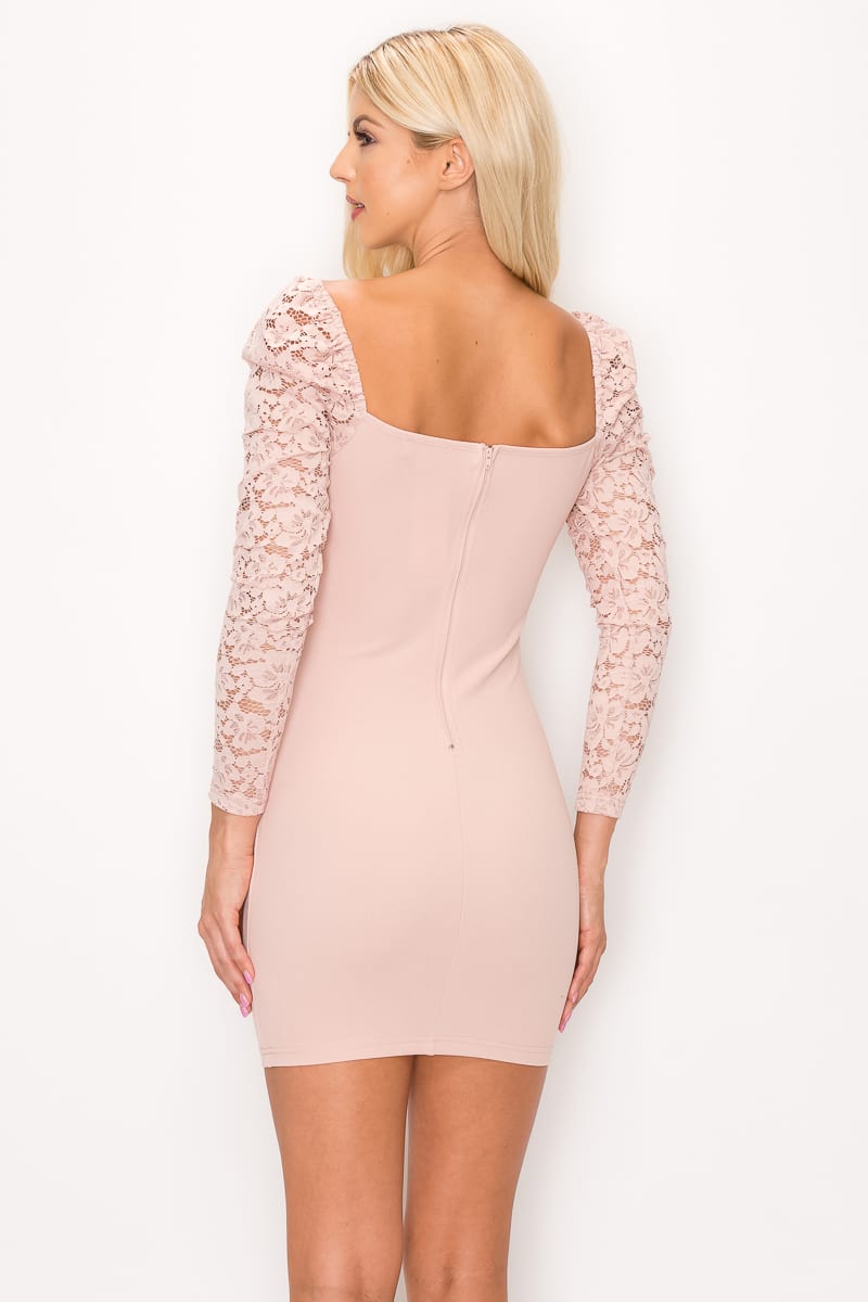 Lace Lover Cutout Long Sleeve Dress - Absolute Fashion 2020