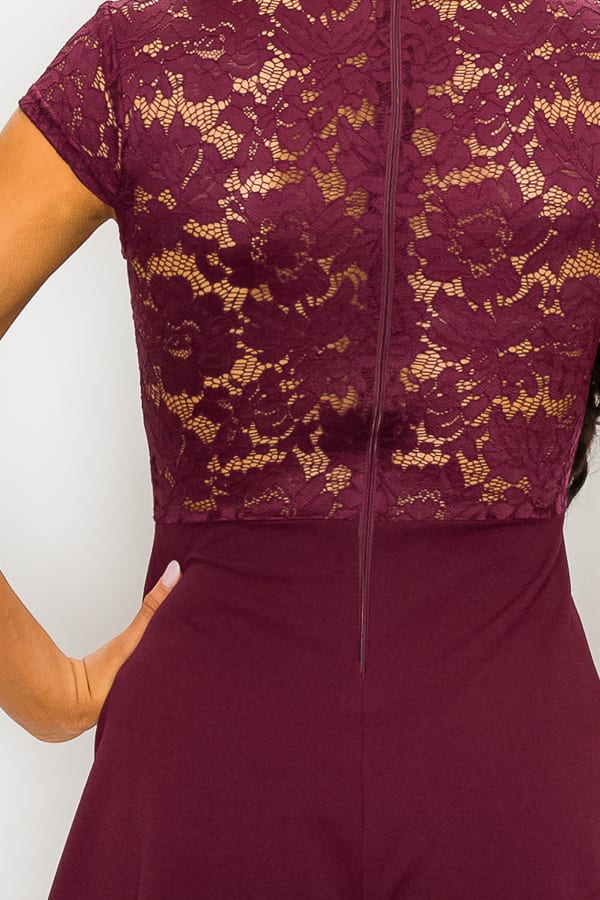 Floral Sheer Lace Combo Romper - Absolute Fashion 2020