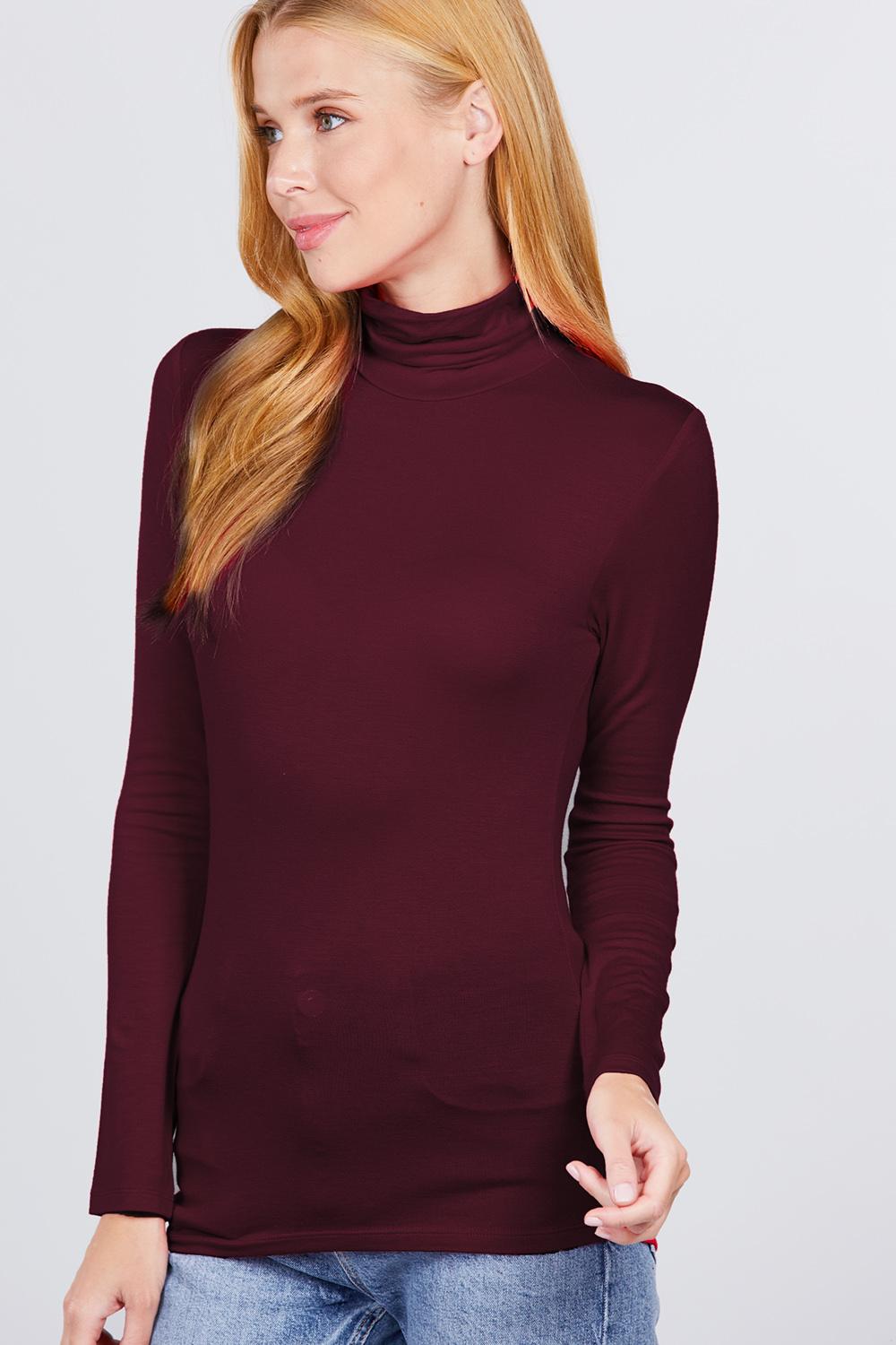 Turtle Neck Rayon Jersey Top - Absolute Fashion 2020