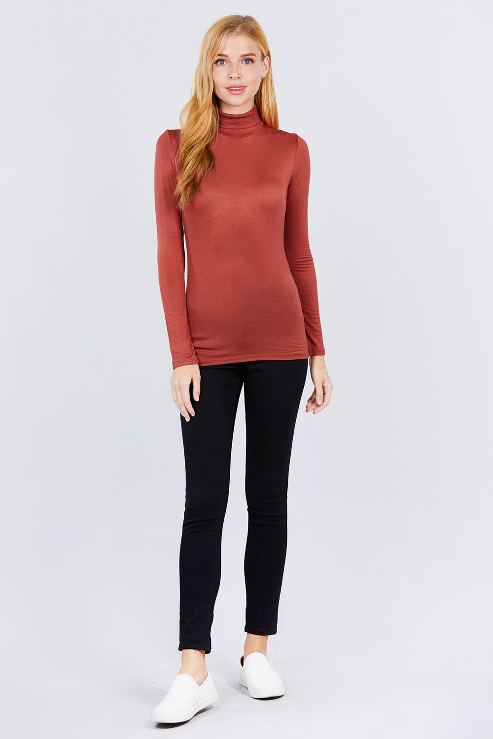 Turtle Neck Rayon Jersey Top - Absolute Fashion 2020