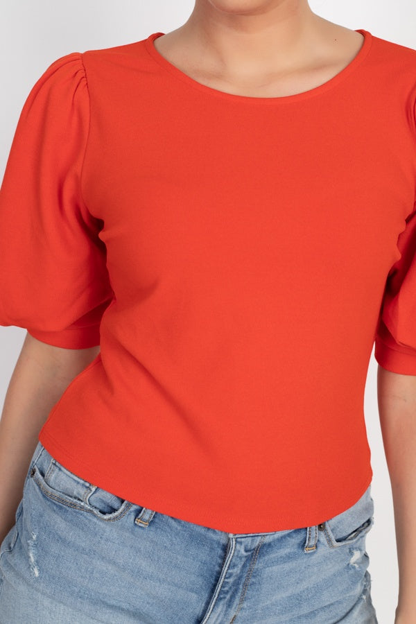 Techno Crepe Balloon Sleeve Top - Absolute Fashion 2020
