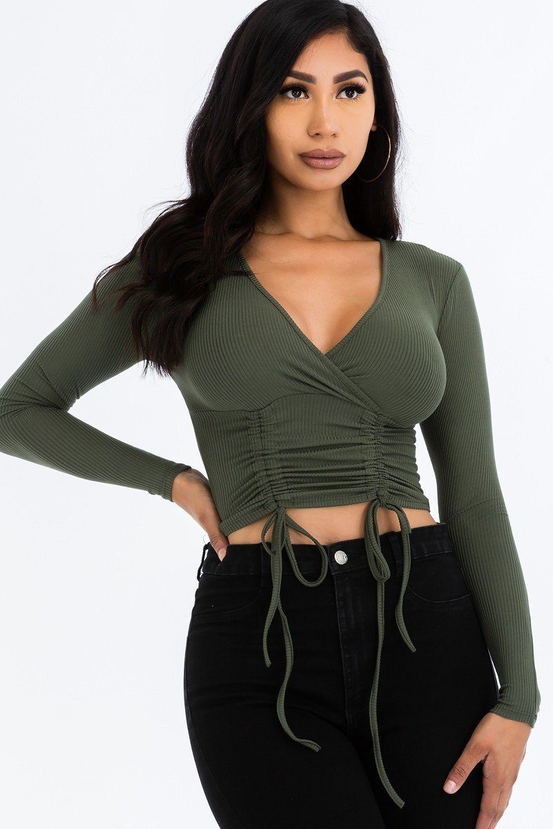Shirred Cropped Top - Absolute Fashion 2020
