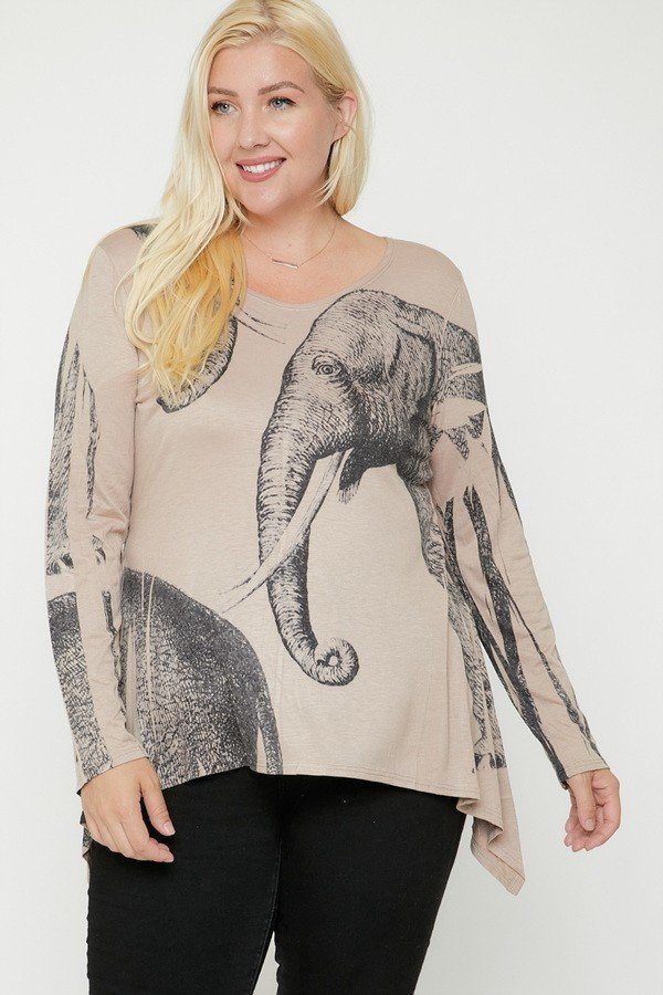 Elephant Sublimation Print Top - Absolute Fashion 2020