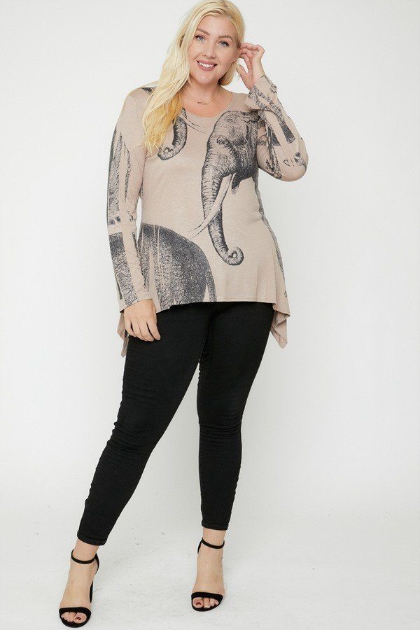 Elephant Sublimation Print Top - Absolute Fashion 2020