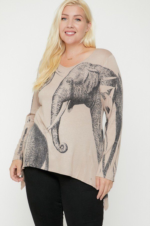 Elephant Sublimation Print Top - Absolute Fashion 2020