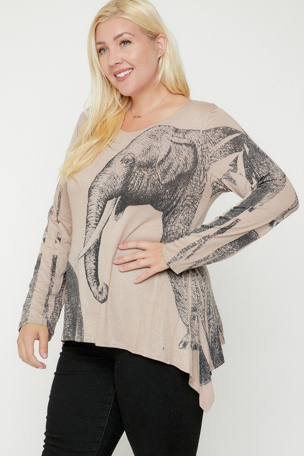 Elephant Sublimation Print Top - Absolute Fashion 2020