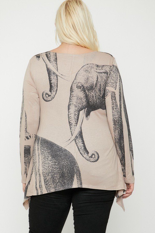 Elephant Sublimation Print Top - Absolute Fashion 2020