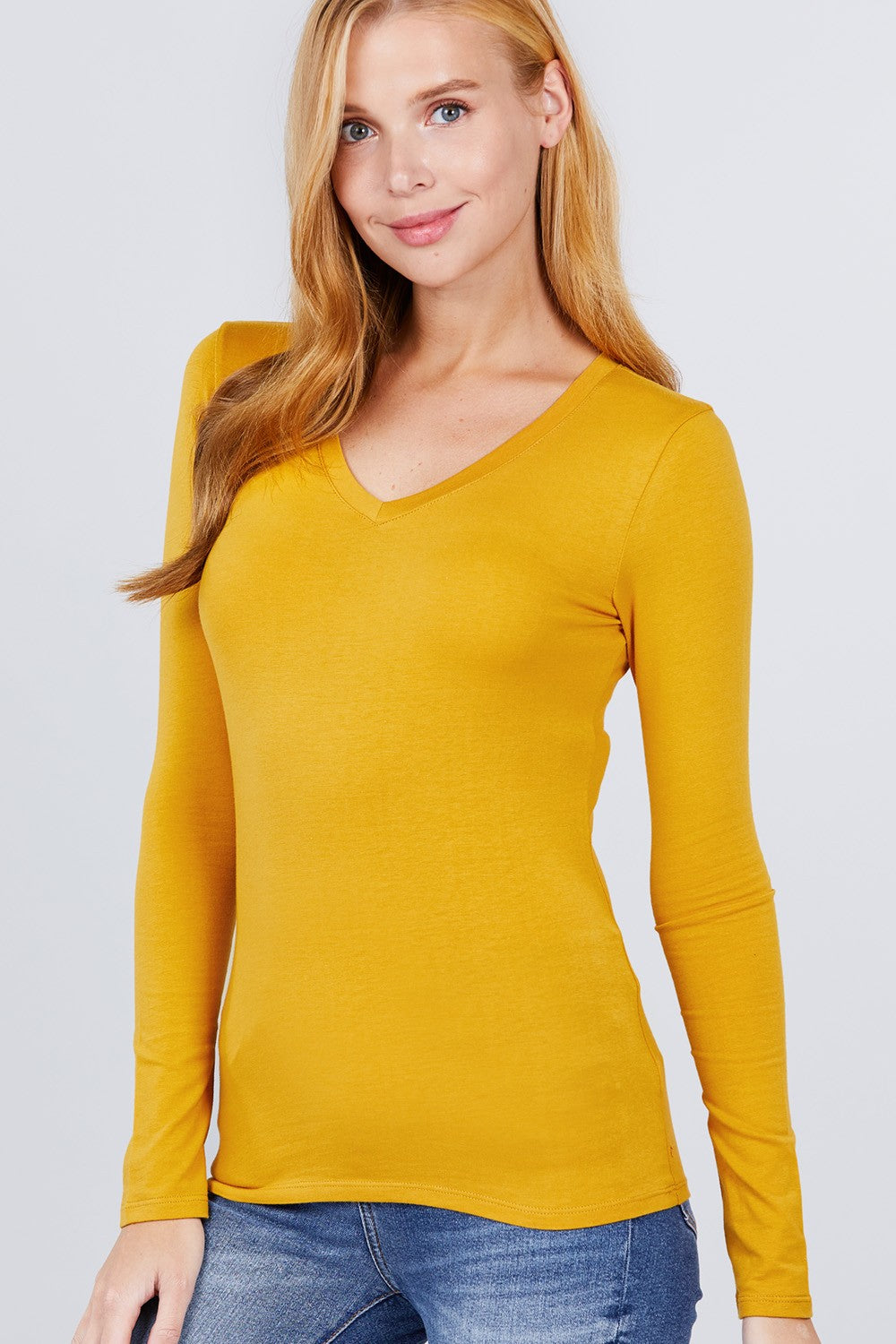 Cotton Jersey V-neck Top - Absolute Fashion 2020