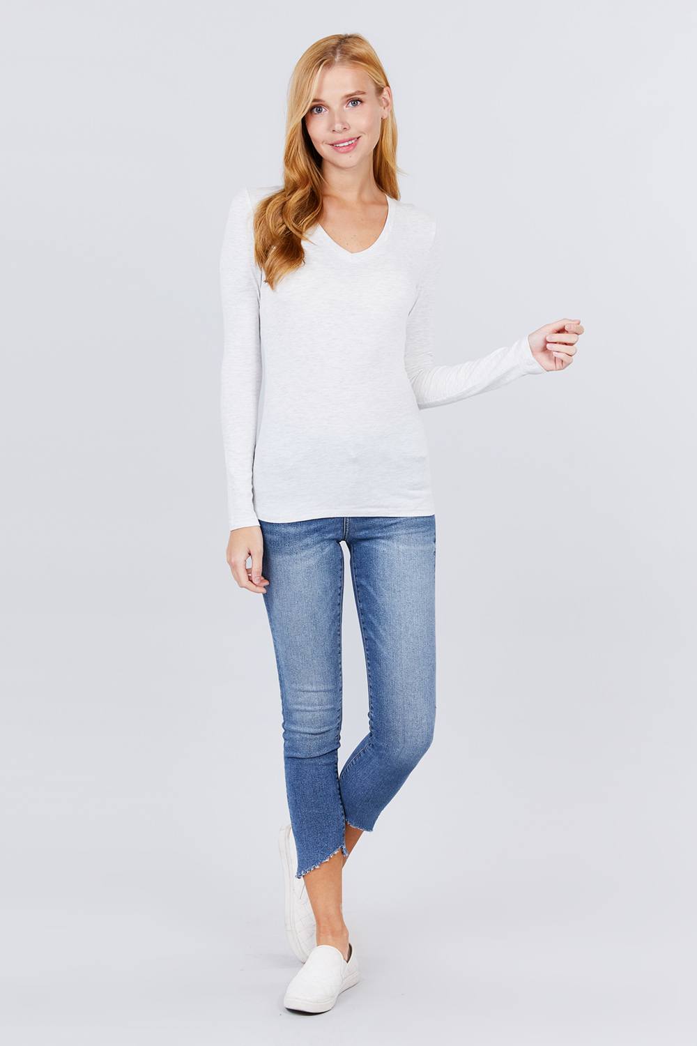 Cotton Jersey V-neck Top - Absolute Fashion 2020