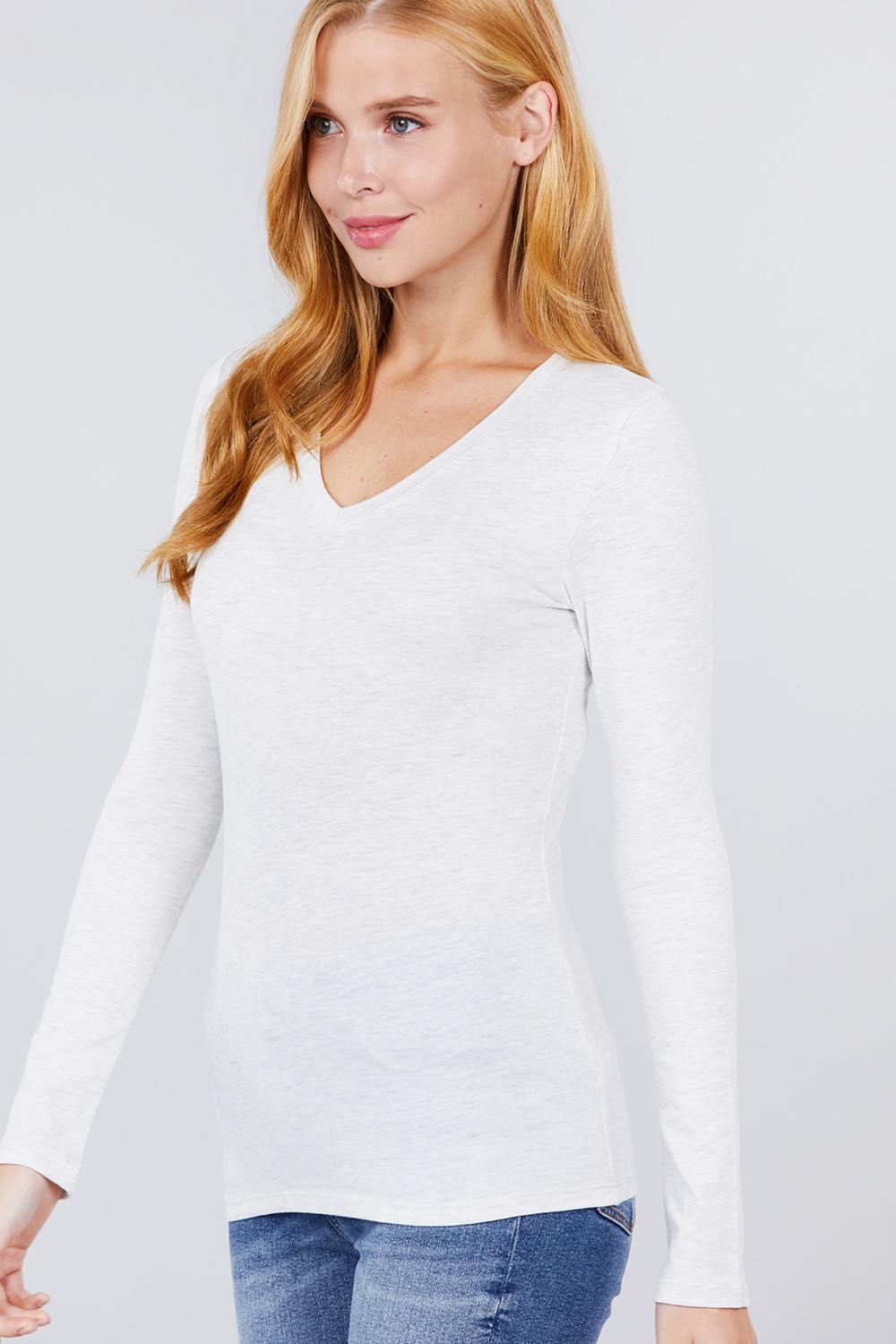 Cotton Jersey V-neck Top - Absolute Fashion 2020