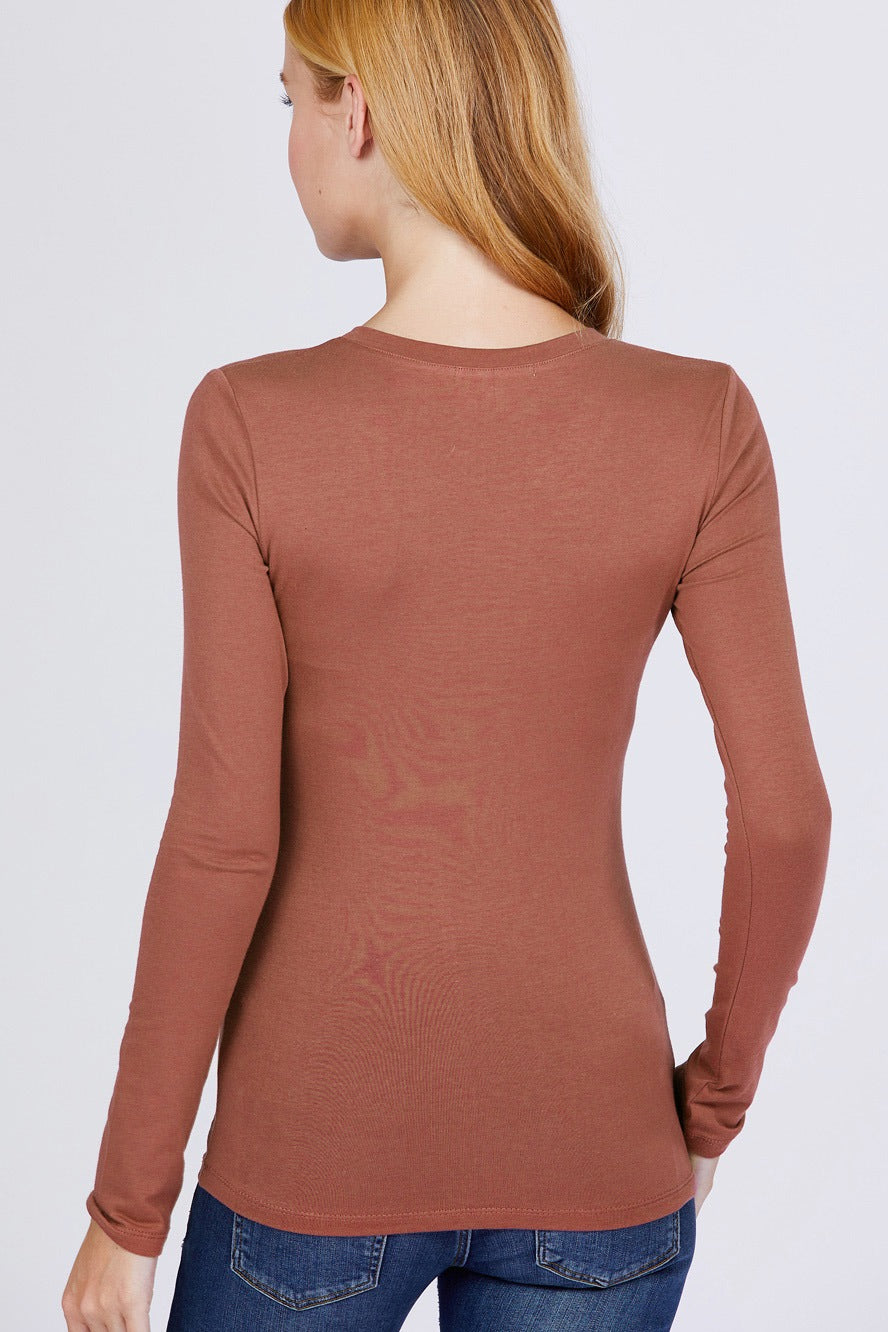 Cotton Jersey V-neck Top - Absolute Fashion 2020