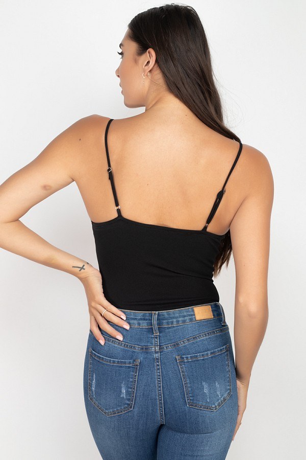 Scallop Trim Scoop Neck Bodysuit - Absolute Fashion 2020