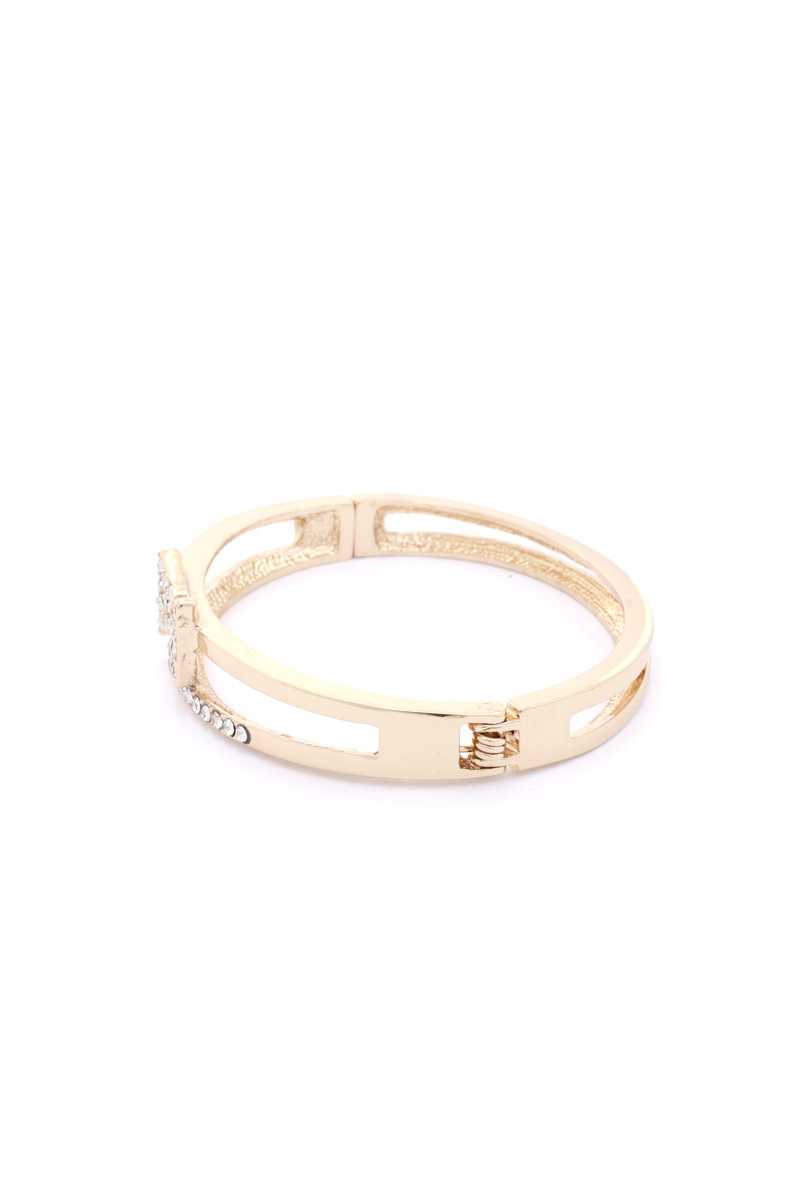Rhinestone Bow Metal Bracelet - Absolute Fashion 2020