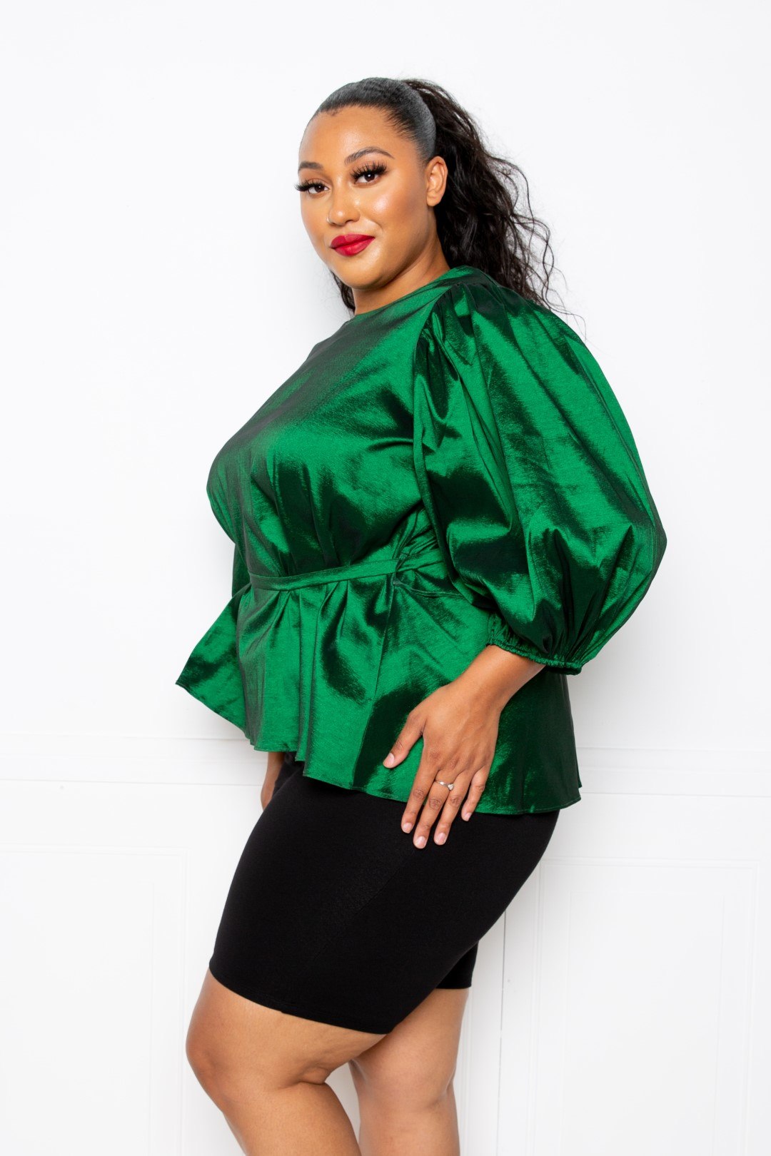Voluminous Top With Waist Tie - Absolute Fashion 2020