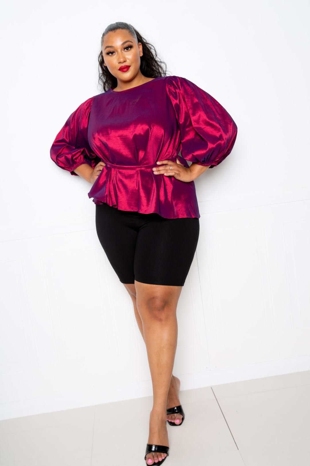 Voluminous Top With Waist Tie - Absolute Fashion 2020
